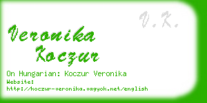 veronika koczur business card